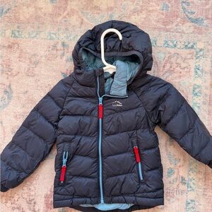 L.L. Bean Kids Puffer Jacket - Blue and Red Accents